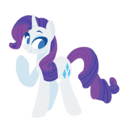 Size: 1024x1024 | Tagged: safe, artist:herfaithfulstudent, rarity, pony, unicorn, g4, cute, female, lineless, raribetes, simple background, solo, transparent background