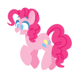 Size: 1024x1024 | Tagged: safe, artist:herfaithfulstudent, pinkie pie, earth pony, pony, g4, cute, diapinkes, female, grin, lineless, no pupils, simple background, smiling, solo, transparent background