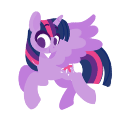 Size: 1024x1024 | Tagged: safe, artist:herfaithfulstudent, twilight sparkle, alicorn, pony, g4, cute, female, flying, lineless, simple background, solo, transparent background, twiabetes, twilight sparkle (alicorn)