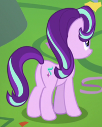 Size: 302x375 | Tagged: safe, screencap, starlight glimmer, pony, unicorn, g4, student counsel, butt, cropped, female, mare, plot, rear view, solo