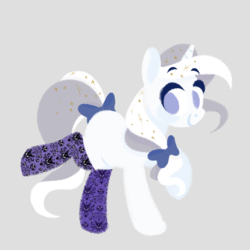 Size: 1024x1024 | Tagged: safe, artist:herfaithfulstudent, oc, oc only, oc:day dreamer, pony, unicorn, bow, clothes, glitter, lineless, missing cutie mark, socks, solo, the haunted mansion