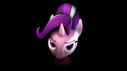 Size: 1280x720 | Tagged: safe, artist:nightmare331, starlight glimmer, pony, unicorn, g4, 3d, animated, equal cutie mark, female, halloween, holiday, looking at you, solo, sound, webm