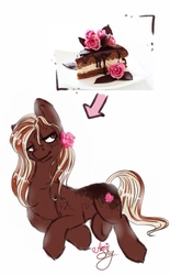 Size: 646x1045 | Tagged: safe, artist:amishy, pony, cake, food, ponified