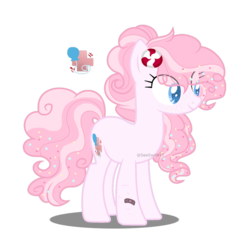 Size: 1024x964 | Tagged: safe, artist:seaswirlsyt, oc, oc only, oc:sugar cream, earth pony, pony, female, magical lesbian spawn, mare, offspring, parent:nurse redheart, parent:pinkie pie, parents:heartpie, simple background, solo, transparent background
