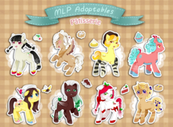 Size: 1300x950 | Tagged: safe, artist:aileinn, oc, pony, cupcake, food, pancakes, ponified, waffle