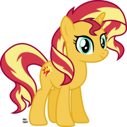 Size: 1309x1309 | Tagged: safe, artist:anime-equestria, sunset shimmer, pony, unicorn, g4, cute, female, horn, looking at you, mare, shimmerbetes, simple background, smiling, smiling at you, solo, transparent background, vector