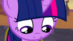 Size: 1280x720 | Tagged: safe, screencap, twilight sparkle, alicorn, pony, g4, three's a crowd, bust, cute, female, gif, looking down, mare, non-animated gif, portrait, solo, twiabetes, twilight sparkle (alicorn)