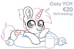 Size: 3474x2315 | Tagged: safe, artist:ninnydraws, earth pony, pegasus, pony, unicorn, commission, commissions open, cozy, high res, solo, template, your character here