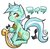 Size: 414x404 | Tagged: safe, artist:mococo, lyra heartstrings, pony, unicorn, g4, cute, female, lyrabetes, lyre, mare, music notes, musical instrument, simple background, solo, white background