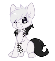 Size: 515x569 | Tagged: safe, artist:pomrawr, oc, oc only, oc:lance, pony, clothes, heart eyes, raised hoof, scarf, simple background, solo, transparent background, wingding eyes