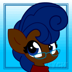 Size: 700x700 | Tagged: safe, artist:sohmasatori, oc, oc only, oc:keychi, earth pony, pony, animated, bust, clothes, commission, gif, glasses, loop, one eye closed, portrait, smiling, solo, wink