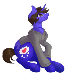 Size: 2868x3090 | Tagged: safe, artist:amazing-artsong, oc, oc only, oc:chelsey, pony, unicorn, clothes, female, high res, hoodie, mare, simple background, solo, transparent background