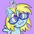 Size: 2048x2048 | Tagged: safe, artist:amynewblue, silverstream, oc, oc only, oc:cloud cuddler, pegasus, pony, g4, :3, bust, cute, glasses, high res, pegasus oc, plushie, portrait