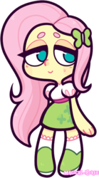 Size: 277x500 | Tagged: safe, artist:magical-horse, fluttershy, equestria girls, g4, clothes, cute, female, miniskirt, no pupils, shoes, shyabetes, simple background, skirt, socks, solo, transparent background