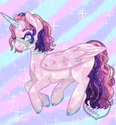 Size: 800x865 | Tagged: safe, artist:peachy-pea, oc, oc only, alicorn, pony, solo, vintage mlp