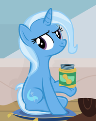 Size: 913x1152 | Tagged: safe, artist:grapefruitface1, artist:matty4z, artist:priest-bases, trixie, pony, unicorn, g4, base used, female, food, peanut butter, show accurate, solo