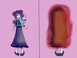Size: 1024x768 | Tagged: safe, artist:artsymlp12, starlight glimmer, equestria girls, g4, bagged, clothes, comic, female, long skirt, skirt, solo