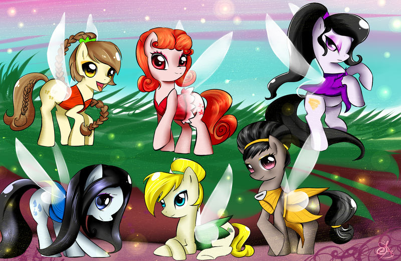 Tinkerbell Silvermist Fawn Iridessa Rosetta And Vidia