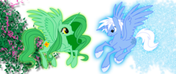 Size: 2590x1083 | Tagged: safe, artist:jazz-dafunk, pony, crossover, disney, dreamworks, fantasia, jack frost, ponified, rise of the guardians, spring sprite