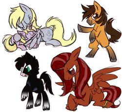 Size: 934x856 | Tagged: safe, artist:lunchwere, derpy hooves, dinky hooves, oc, alicorn, pony, g4, alicorn oc, female, khan, mother and daughter, mulan, ponified, spirit