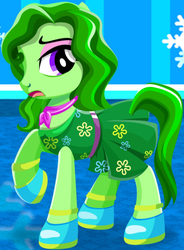 Size: 946x1287 | Tagged: safe, artist:glittertiara, pony, disgust (inside out), inside out, pixar, ponified, solo
