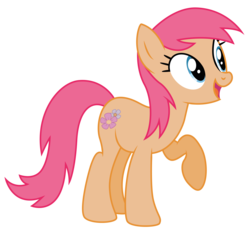 Size: 3225x3000 | Tagged: safe, artist:dragonchaser123, tropical spring, earth pony, pony, g4, background pony, female, high res, mare, open mouth, raised hoof, simple background, solo, transparent background, vector