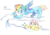 Size: 3500x2477 | Tagged: safe, artist:gafelpoez, fluttershy, rainbow dash, pegasus, pony, g4, cloud, female, high res, looking up, mare, on a cloud, the rolling stones
