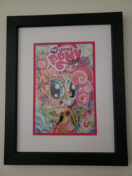 Size: 844x1125 | Tagged: safe, idw, gummy, pinkie pie, earth pony, pony, fiendship is magic, g4, comic cover, makeup, pet, photo, picture frame