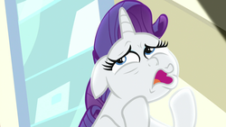Size: 1920x1080 | Tagged: safe, screencap, rarity, pony, unicorn, dragon dropped, g4, season 9, faic, female, fish face, funny, great moments in animation, mare, solo, wrinkles