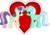 Size: 2174x1518 | Tagged: safe, artist:oceanbreezebrony, bon bon, lyra heartstrings, sweetie drops, earth pony, pony, g4, female, heart, lesbian, ship:lyrabon, shipping, show accurate, simple background, transparent background