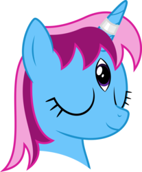 Size: 6400x7728 | Tagged: safe, artist:parclytaxel, derpibooru exclusive, oc, oc only, oc:parcly taxel, alicorn, pony, .svg available, absurd resolution, alicorn oc, bust, eyes closed, female, horn, horn ring, mare, portrait, simple background, smiling, solo, third eye, transparent background, vector