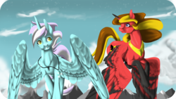 Size: 1024x576 | Tagged: safe, artist:oneiria-fylakas, oc, oc:wind blade, alicorn, pony, female, mare
