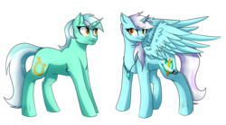 Size: 3775x2095 | Tagged: safe, artist:windblade2313, lyra heartstrings, oc, oc:wind blade, alicorn, pony, g4, female, high res, mare, simple background, transparent background