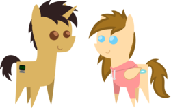 Size: 6574x4123 | Tagged: safe, artist:itspeahead, oc, oc only, oc:data wave, oc:stellar winds, pegasus, pony, unicorn, g4, absurd resolution, clothes, hoodie, pegasus oc, pointy ponies, simple background, transparent background, unicorn oc