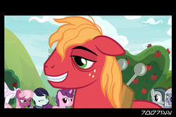 Size: 1288x858 | Tagged: safe, edit, edited screencap, editor:teren rogriss, screencap, big macintosh, cheerilee, coloratura, fleur-de-lis, limestone pie, marble pie, sugar belle, earth pony, pony, unicorn, g4, going to seed, apple, apple tree, bags under eyes, big macintosh gets all the mares, blushing, bust, female, fleurmac, floppy ears, food, grin, horn, implied sex, limemac, male, mare, one eye closed, open mouth, raramac, ship:cheerimac, ship:marblemac, ship:sugarmac, shipping, smiling, stallion, straight, sweet apple acres, tree, wink
