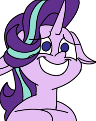 Size: 650x815 | Tagged: safe, artist:treble clefé, starlight glimmer, pony, unicorn, g4, student counsel, female, floppy ears, forced smile, simple background, smiling, solo, transparent background