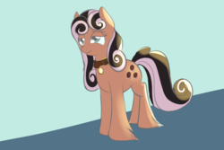 Size: 1176x784 | Tagged: safe, artist:cosmonaut, oc, oc only, oc:flying saucer, pony, collar, female, mare, rule 63, solo