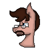 Size: 100x100 | Tagged: safe, artist:hunterthewastelander, oc, oc only, earth pony, pony, beard, bust, earth pony oc, facial hair, glasses, male, pixel art, simple background, solo, stallion, transparent background
