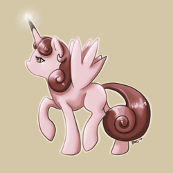 Size: 3000x3000 | Tagged: safe, artist:bean-sprouts, alicorn, clefable, pony, alicornified, high res, pokémon, ponified, race swap