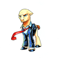 Size: 810x792 | Tagged: safe, artist:liktarka, pony, agent 47, hitman, necktie, ponified