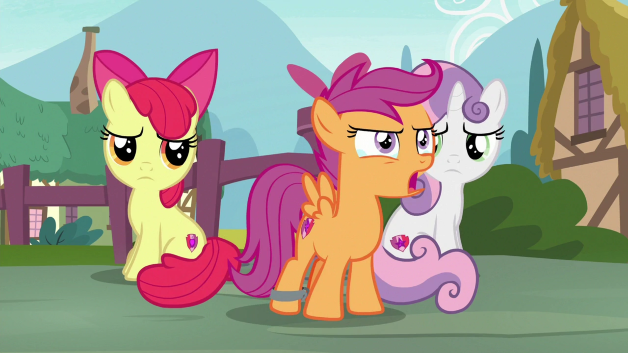 Дружба это 9.3. Scootaloo Apple Bloom crying.