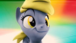Size: 1360x768 | Tagged: safe, artist:brownypony, derpy hooves, pegasus, pony, g4, cute, derpabetes, female, mare, solo