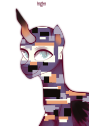 Size: 595x841 | Tagged: safe, artist:risterdus, missingno, pony, error, glitch, pokémon, ponified