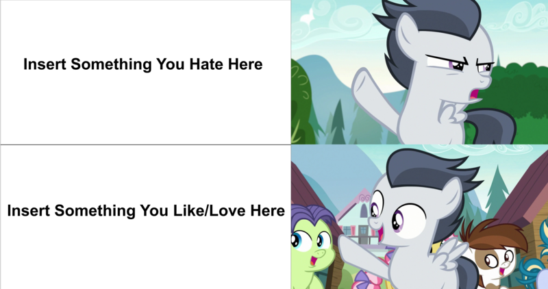 Artist Jawsandgumballfan24 Colt Edit Edited Screencap Foal Kettle Corn Male Marks And Recreation Meme Meme Template Pegasus Pipsqueak Pony Rumble Safe Screencap Skeedaddle Derpibooru