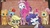 Size: 640x363 | Tagged: safe, screencap, applejack, pinkie pie, rarity, earth pony, pegasus, pony, unicorn, g4.5, my little pony: pony life, official, 2020, female, looking at you, mare, mixed media, toy