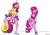 Size: 3492x2478 | Tagged: safe, artist:killerteddybear94, pinkie pie, princess cadance, alicorn, earth pony, anthro, a canterlot wedding, g4, adorasexy, arm boob squeeze, blue underwear, breasts, busty pinkie pie, busty princess cadance, cleavage, clothes, covering, cute, cutedance, dancing, diapinkes, duo, duo female, eyes closed, female, frilly underwear, high res, legs, miniskirt, open mouth, panties, scene interpretation, sexy, shirt, shoes, skirt, skirt flip, smiling, socks, tank top, thighs, traditional art, underwear, upskirt, white underwear