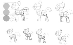 Size: 3900x2400 | Tagged: safe, artist:flufflepimp, pony, female, high res, learning to draw, lineart, mare, simple background, sketch, sketch dump, white background
