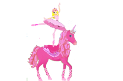 Size: 1536x1020 | Tagged: safe, artist:magicponixtutu, oc, oc:star sprinkles, human, pony, unicorn, balancing, ballerina, clothes, colored hooves, crossover, dress, female, humanized, jewelry, low quality, male, saddle, simple background, stallion, tack, tiara, transparent background, winx club