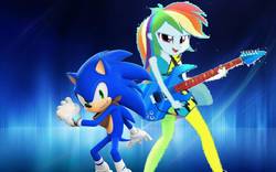 Size: 1131x707 | Tagged: safe, artist:brandonale, rainbow dash, equestria girls, g4, my little pony equestria girls: rainbow rocks, copy and paste, crossover, duo, male, sonic boom, sonic the hedgehog, sonic the hedgehog (series)