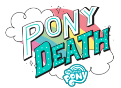 Size: 2401x1758 | Tagged: safe, artist:dsp2003, edit, pony, g4.5, my little pony: pony life, logo, logo edit, logo parody, parody, pony death, simple background, style emulation, transparent background